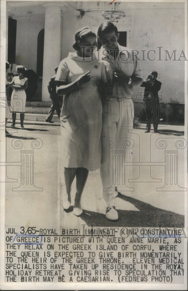 1965 King Constantine and Queen Ann Marie Expecting 1st Child - Historic Images