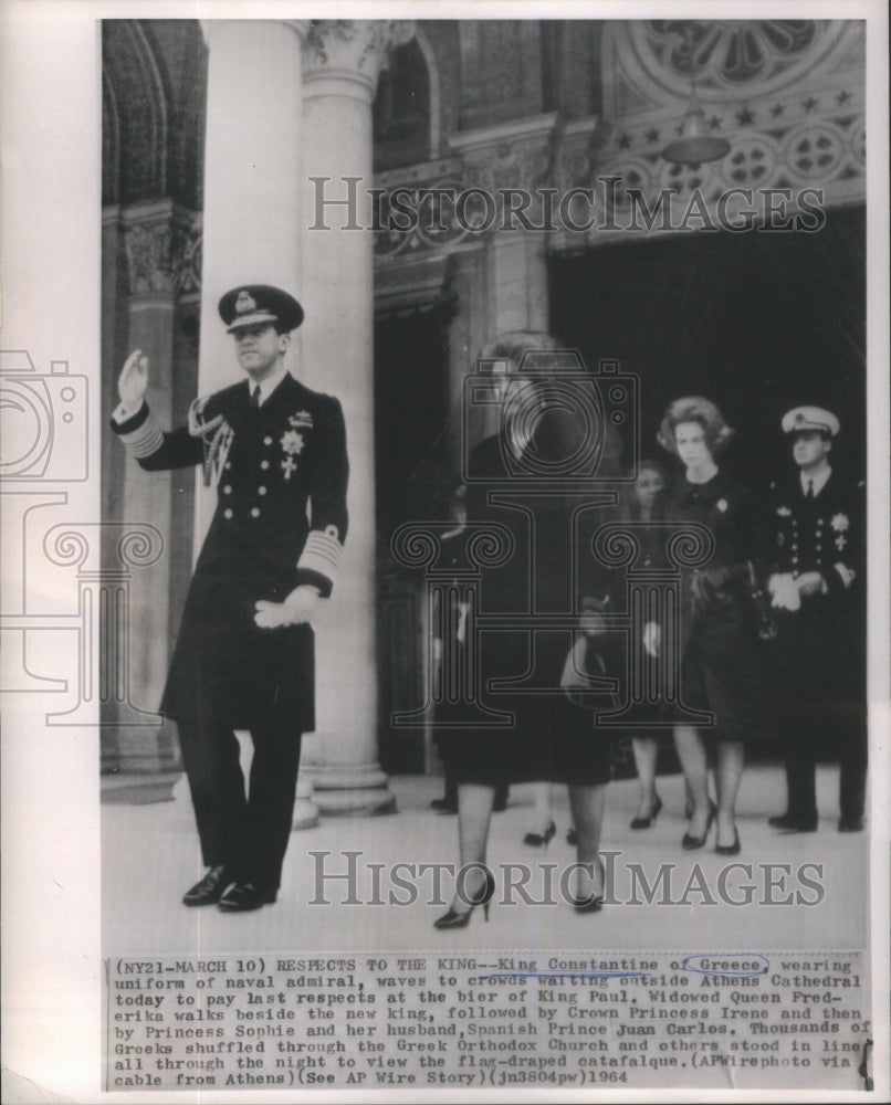 1964 King Constantine Greeceuniform Naval Admiral-Historic Images