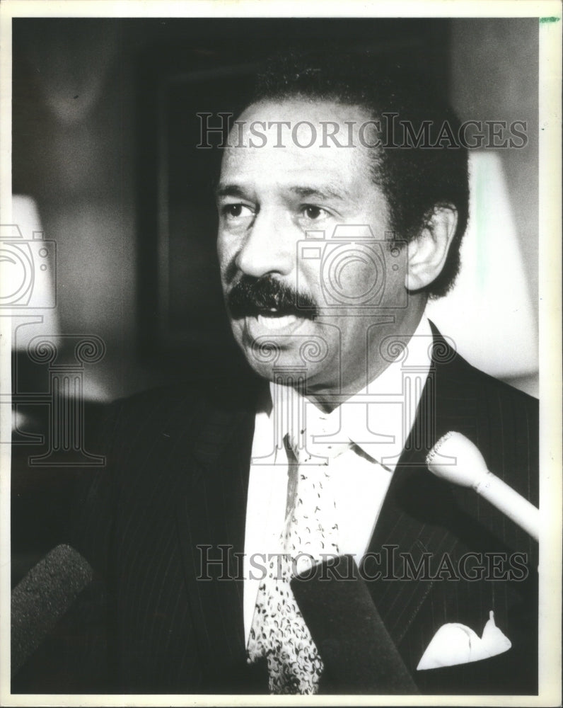 1983 Rep. John Conyers Democrat MI National Black Leaders Meeting - Historic Images