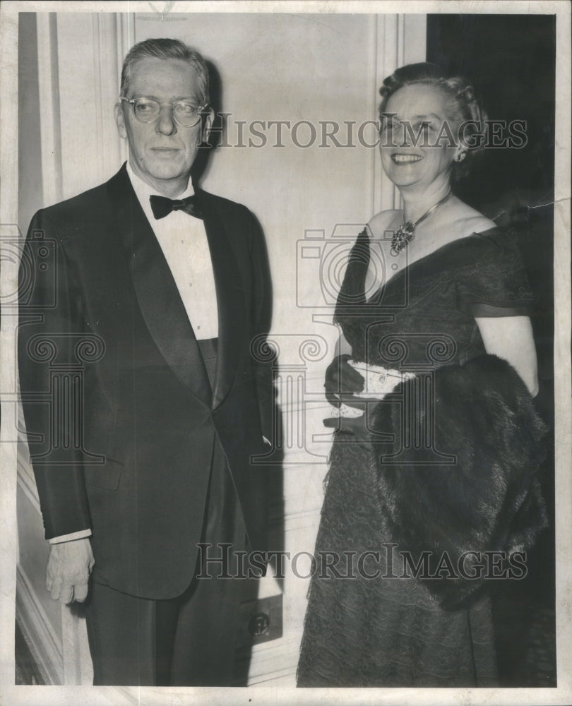 1955 Press Photo Fairfax Cone/Mrs. Gordon Lang/Magnificent Mile Art Festival - Historic Images