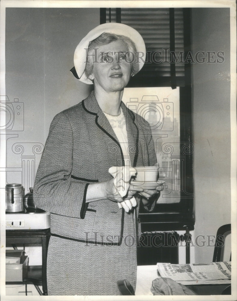 1963 John Allen White hat coffee shot Board Member - Historic Images