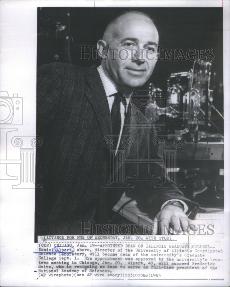 1965 Appointed Dean Il Graduate college Daniel Alpert - Historic Images