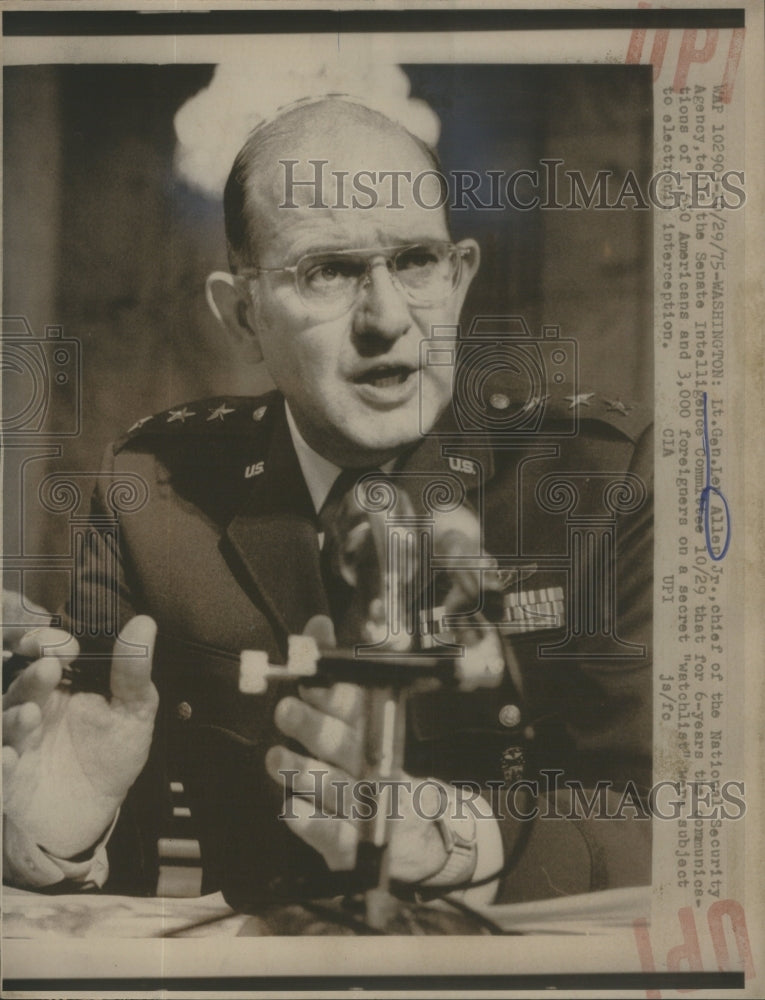 1975 National Security Chief Lt Gen Lew Allen Jr-Historic Images