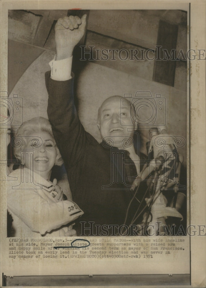 1971 Press Photo Mayor Joseph Alioto Of San Francisco- RSA84435 - Historic Images