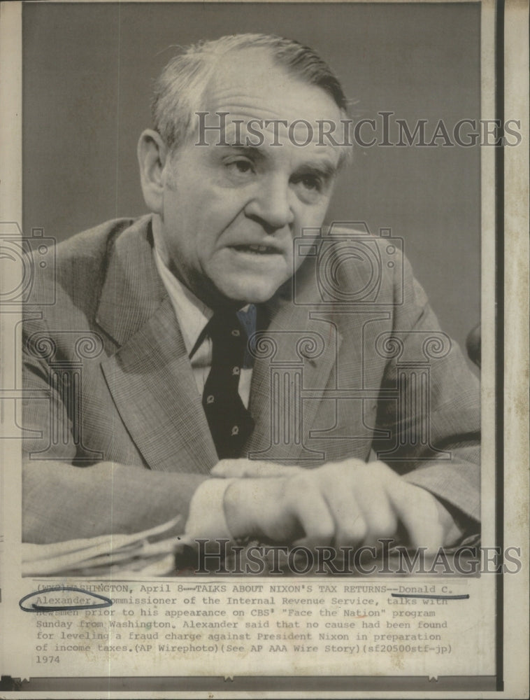 1974 Internal Revenue Service Commissioner Alexander - Historic Images