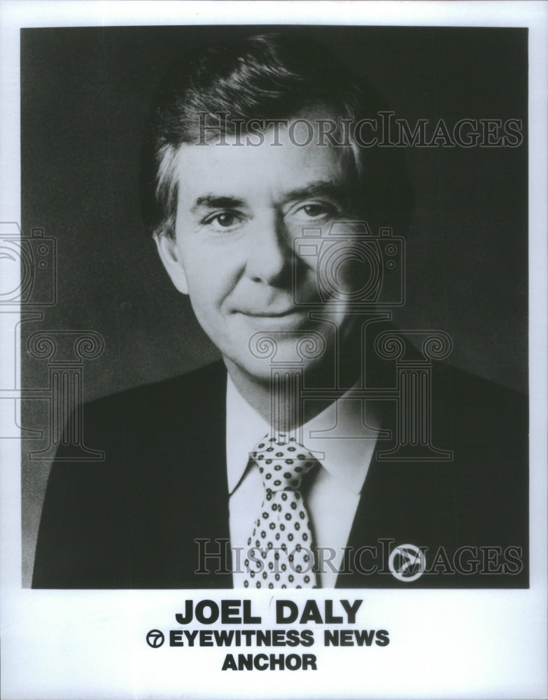 1986 Press Photo Eyewitness News Anchor Chicago WLS-TV Joel Daly- RSA84673 - Historic Images