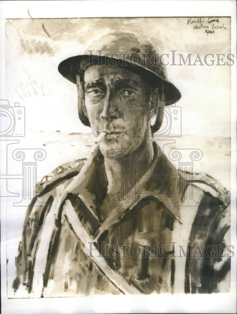 1942 Lt Van Der Merwe Painting Artist Lewis South Africa-Historic Images