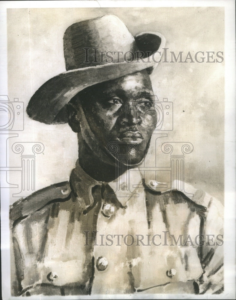 1942, South African Native Soldier Portrait By Captain Neville Lewis - Historic Images