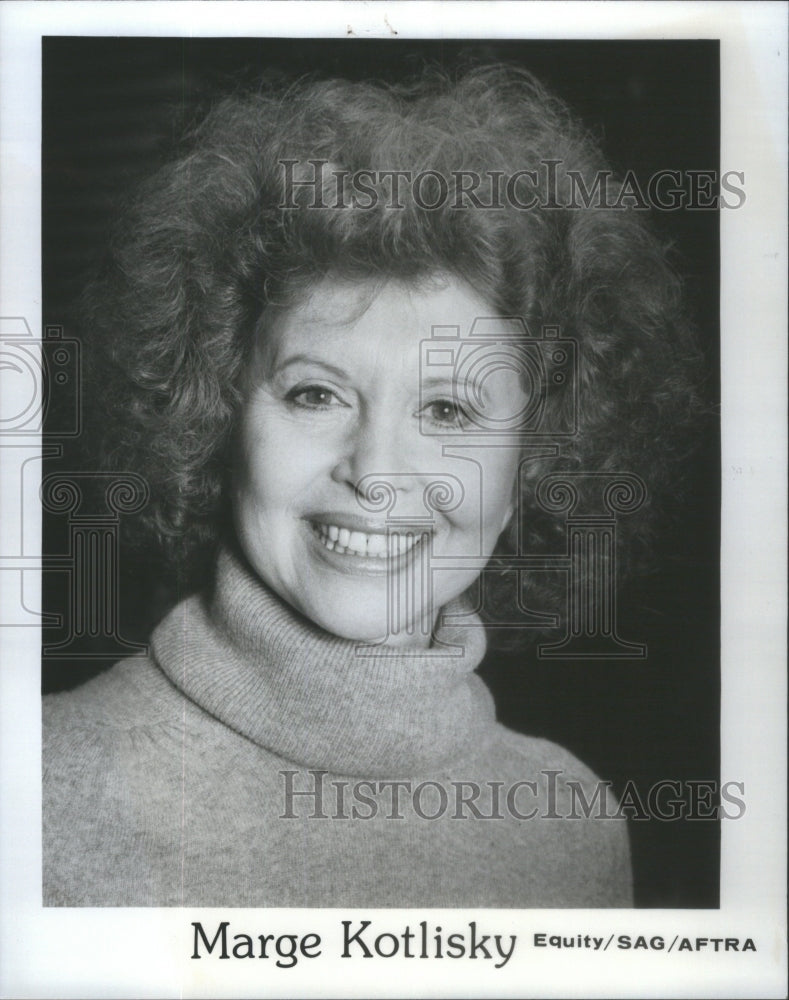 1987 Marge Kotlisky American actress cancer - Historic Images