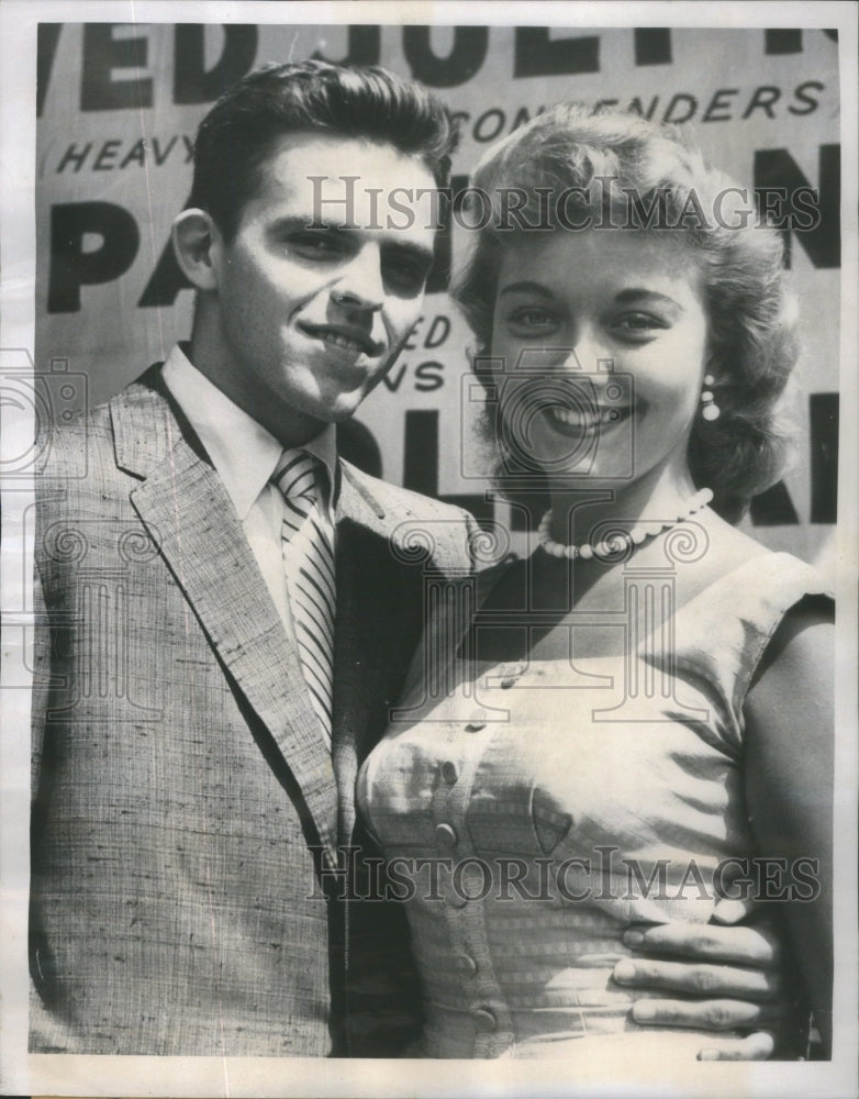 1956 Socialites Frain Remus Engaged Couple University Chicago - Historic Images