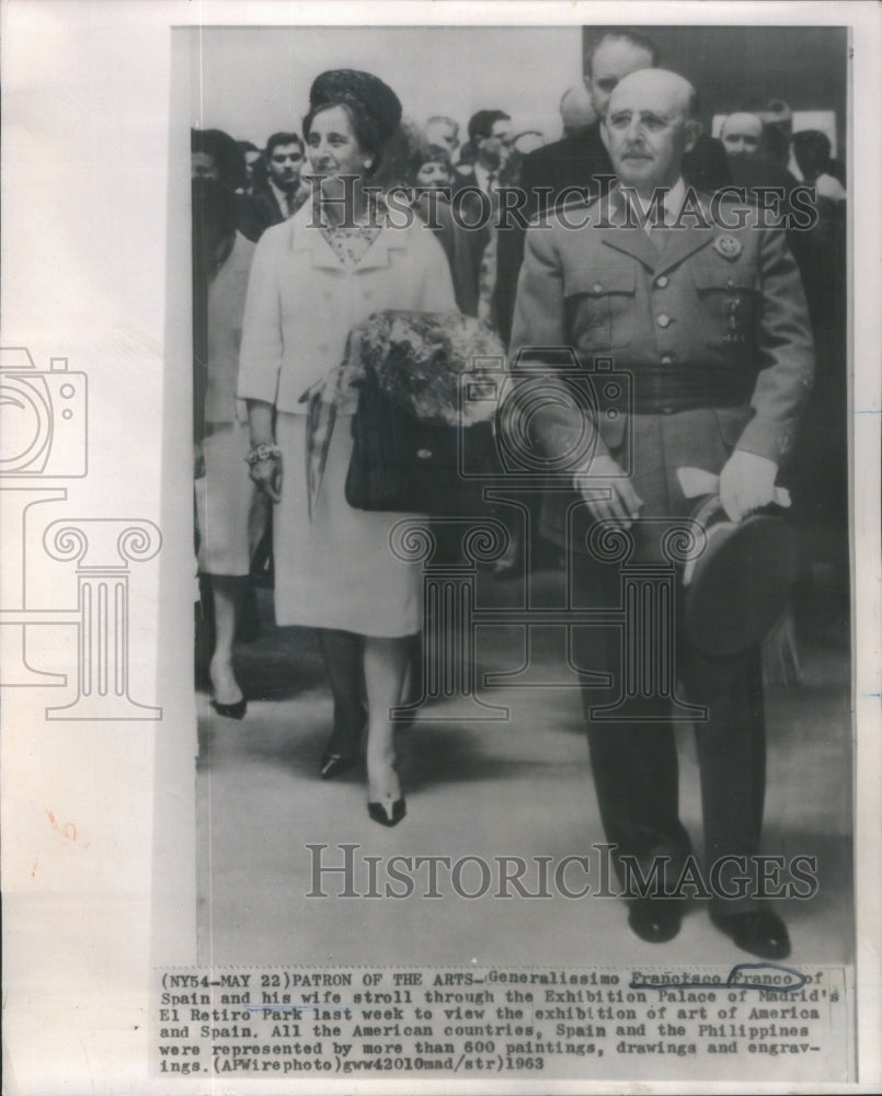 1963 Generalissimo Francisco France Spain wife Palace - Historic Images