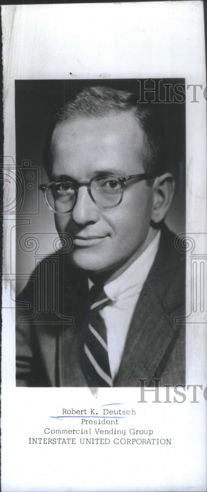 1968 Robert K. Deutsch, president Commercial Vending Group. - Historic Images