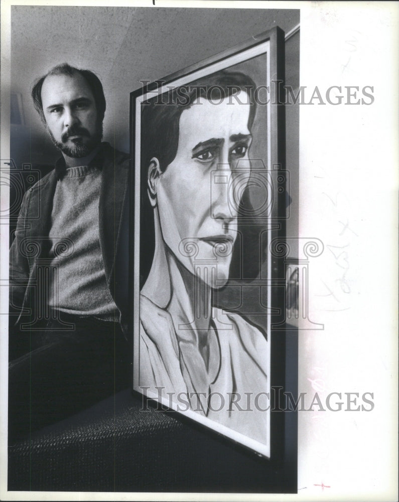 1983 New Trier High School Art Teacher Lynn Duenow Paint Ann Brierly - Historic Images