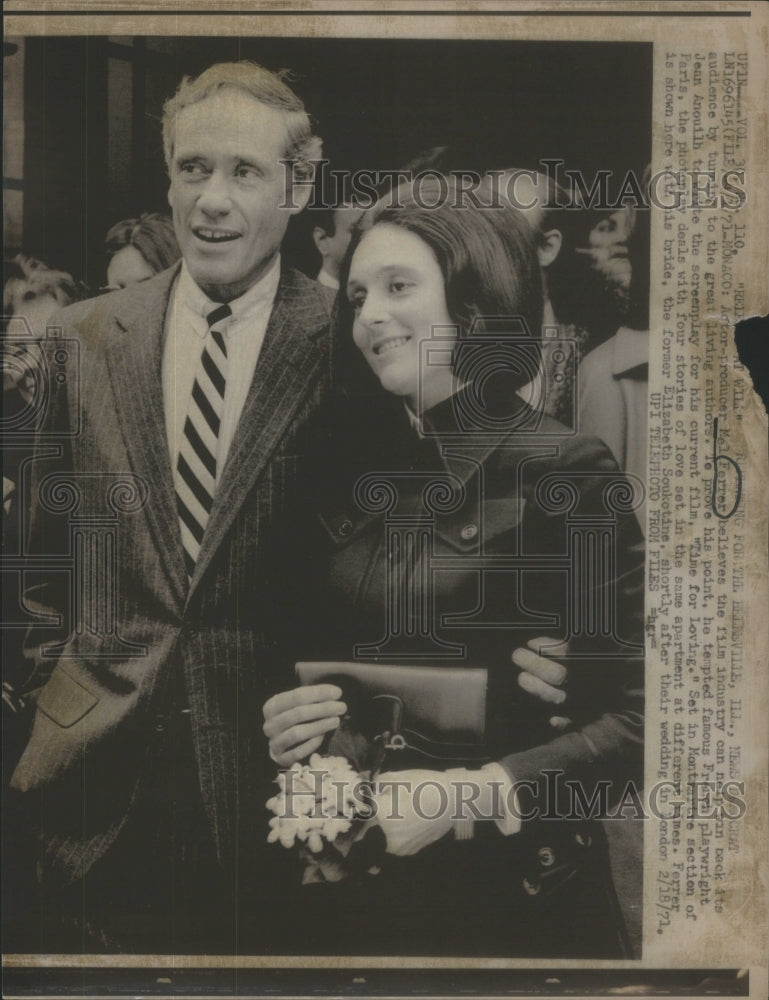 19712 Press Photo Actor producer Mel Ferrer film industry author audience- Historic Images