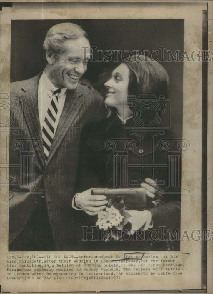 1971 Mel Ferrer Elizabeth wedding London Wife Actor Belgian  Russia-Historic Images