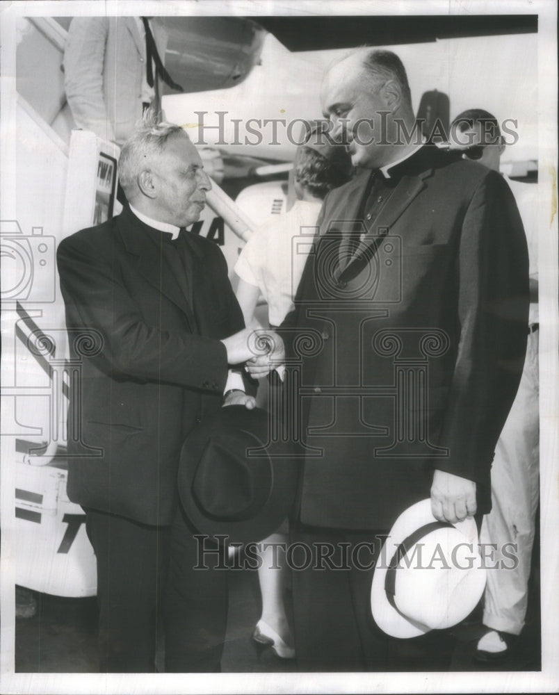 1959 Cardinal Giacomo Lercaro and Archbishop Albert Gregory Meyer - Historic Images