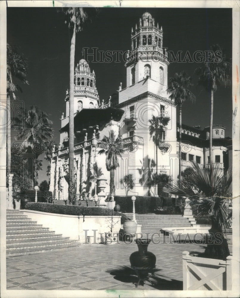 1962 Press Photo La casa Grande twin towered Hearst Castle Enchanted Hill- Historic Images