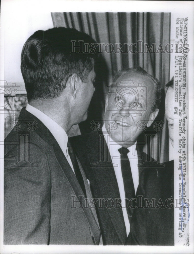 1962, President Kennedy William Randolph Hearst Traffic Safety - Historic Images