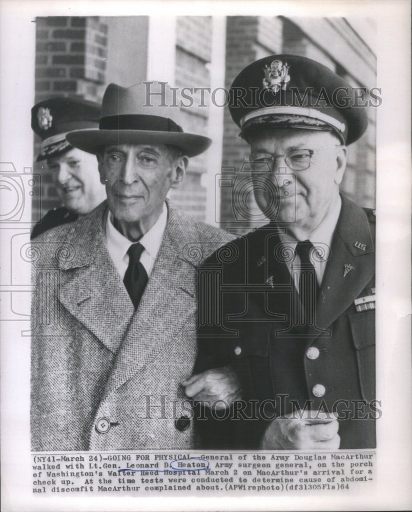 1964 General Army Douglas MacArthur General Leonard Heaton - Historic Images