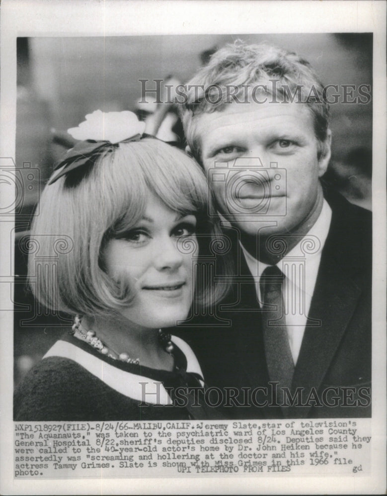 1966 Jeremy Slate Aquanauts Los Angeles County General Hospital Wife-Historic Images