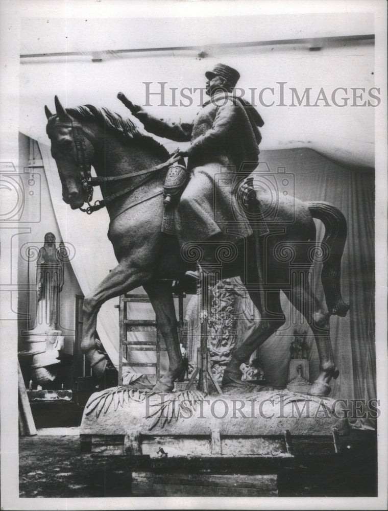 1937, Equestrian Statue Victor Marne Design Maxime Real Del Sarte - Historic Images