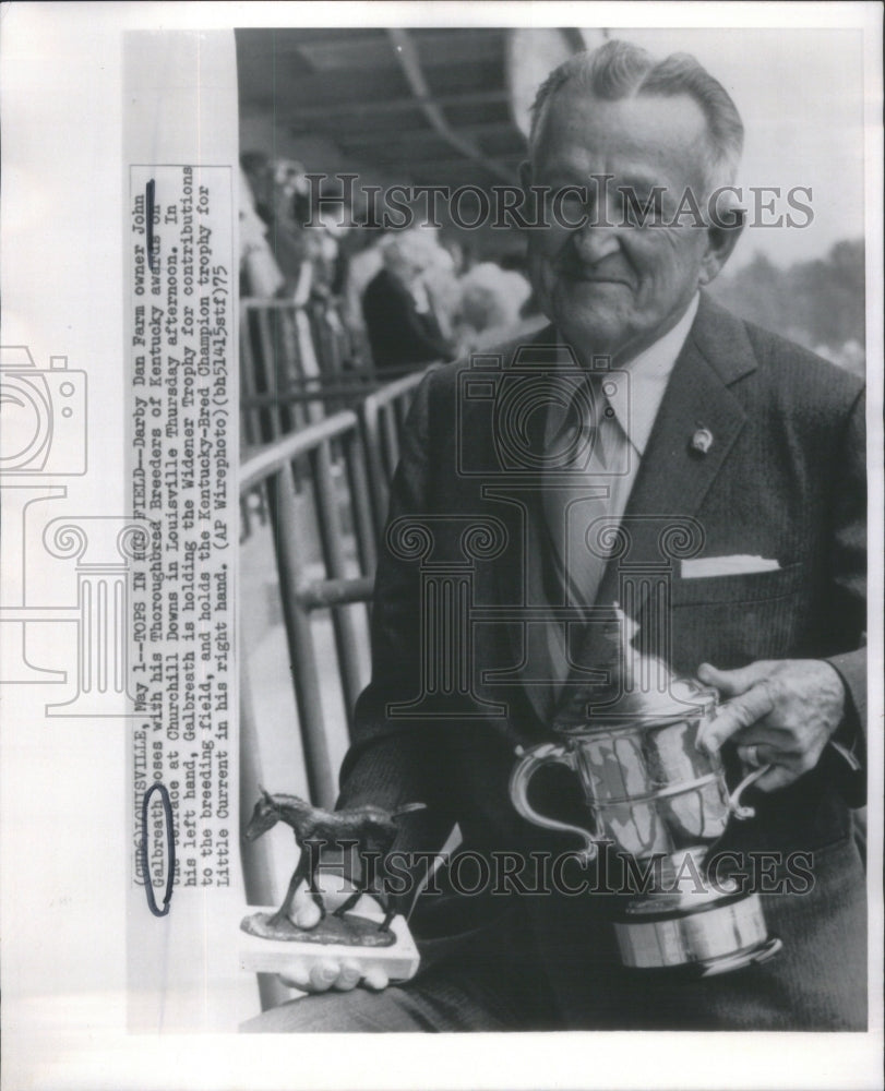 1975  John Galbreath Darby Dan Farm owner Kentucky awards Breeders-Historic Images