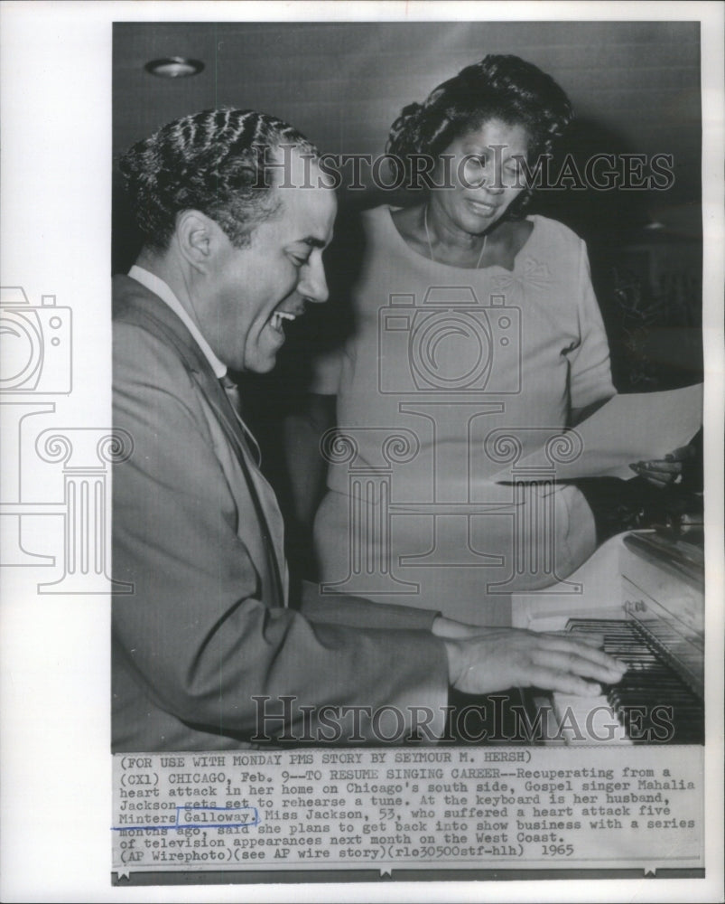 1965, MINTERS GALLOWAY GOSPEL SINGER MAHALIA JACKSON- RSA88663 - Historic Images