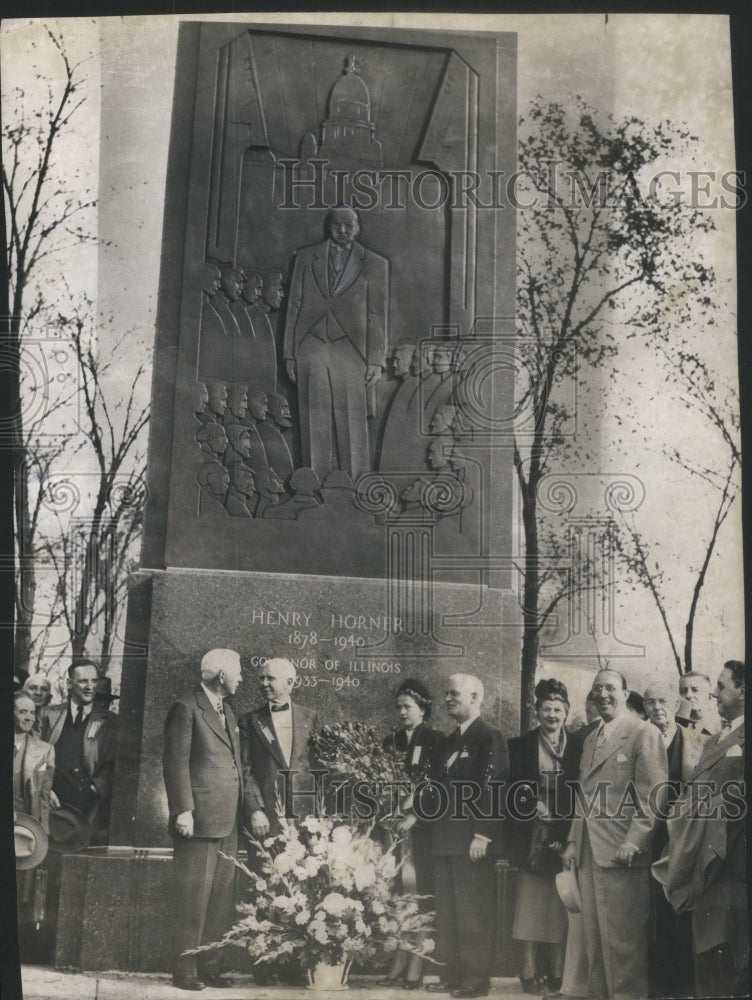 1948 Guests Honor Dedication Henry Horner Memorial Grant Park - Historic Images