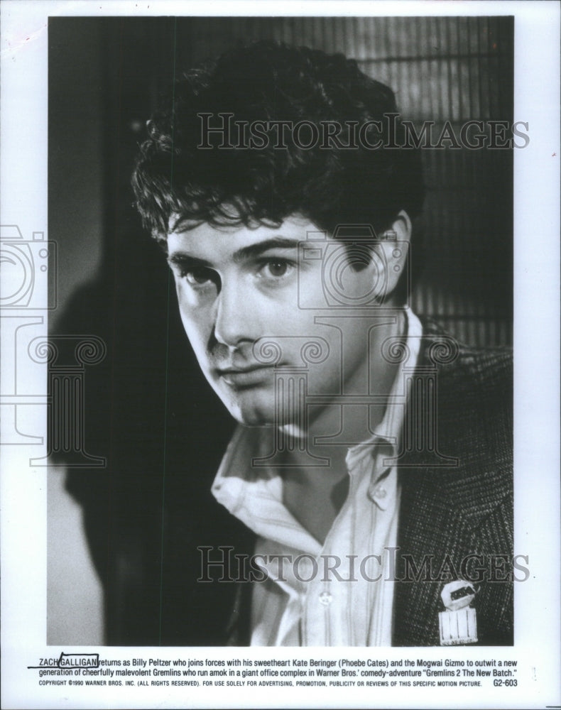 1990 ZACH GALLIGAN AMERICAN ACTOR - Historic Images