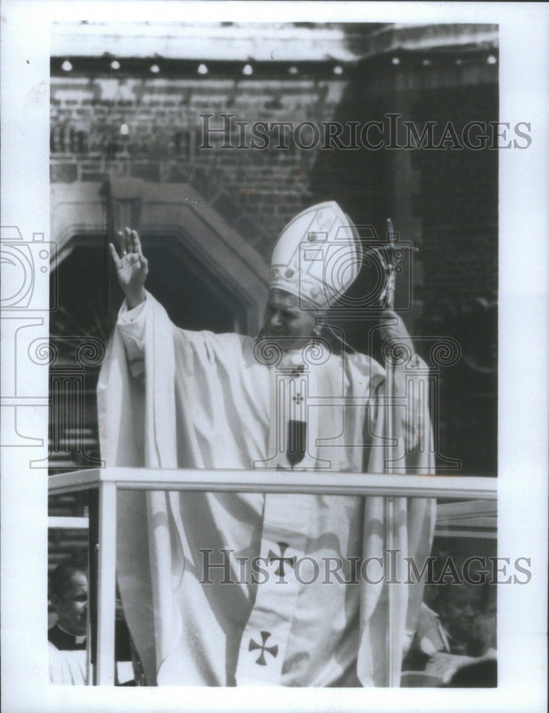 1983 Pope John Paul II Vatican working Mis - Historic Images