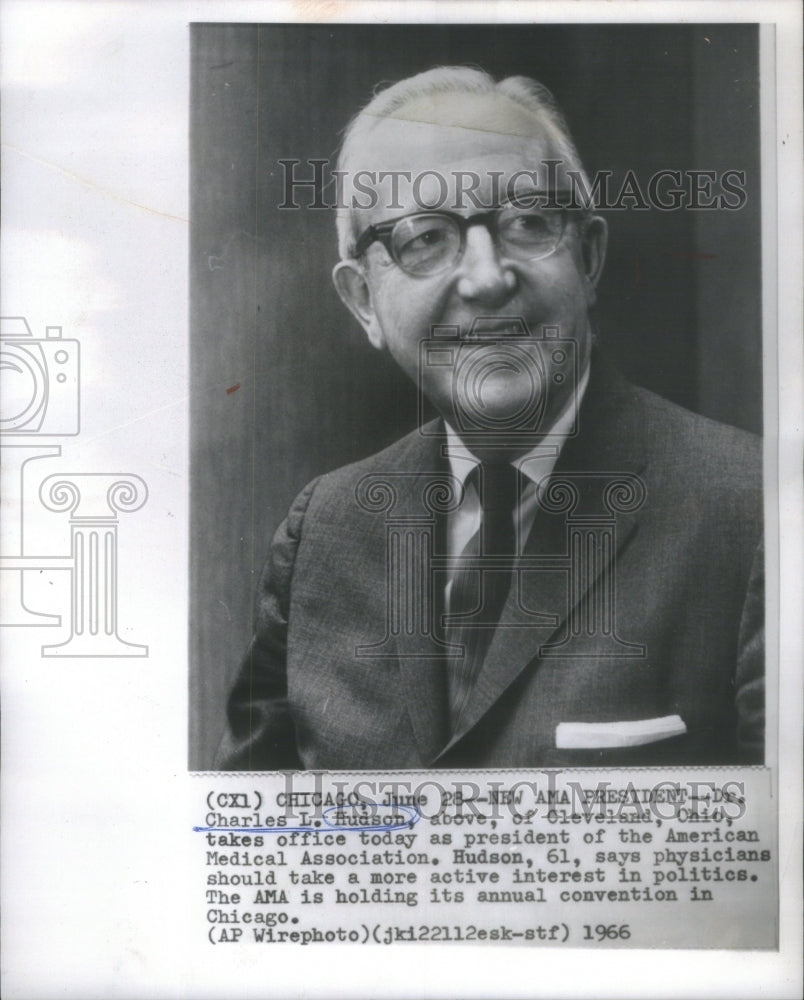 1966 Charles Hudson Cleveland American Medical Association President - Historic Images