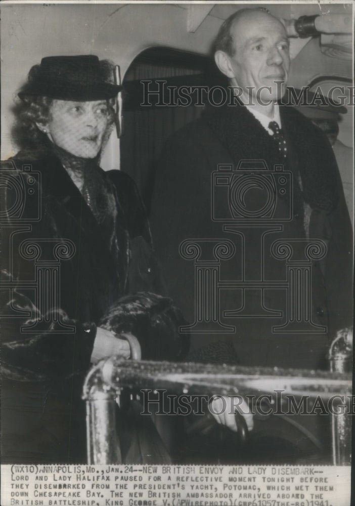 1941 Lord and Lady Halifax new British ambassador to the US - Historic Images