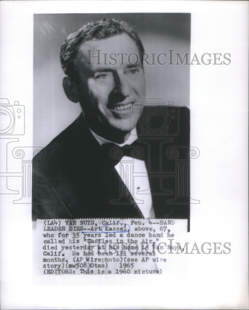 1965 Copy of 1960 Castles In The Air Bandleader Kassel Portrait - Historic Images