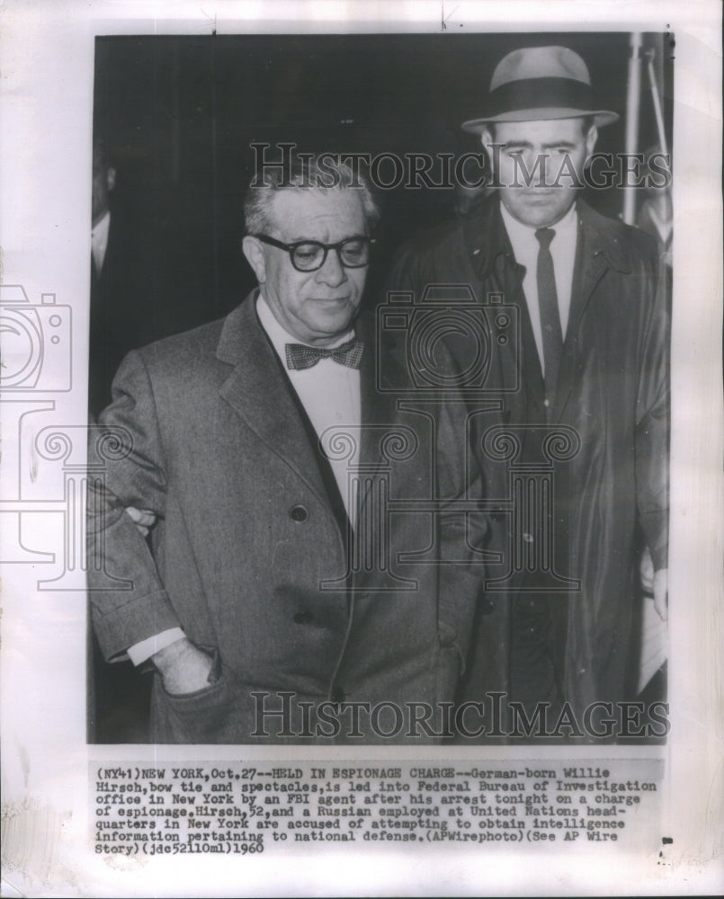 1960 German Born Willie Hirsch Held In Espionage Charge - Historic Images