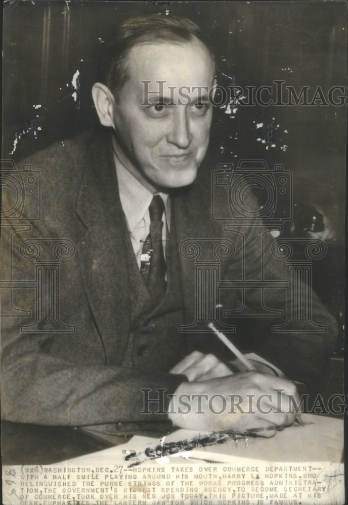 1938 Harry Hopkins new Sec. of Commerce. - Historic Images