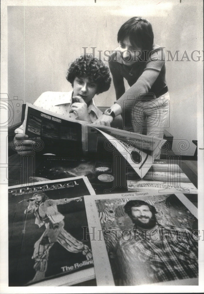 1978 Rick and Perry Johnson record producers.-Historic Images