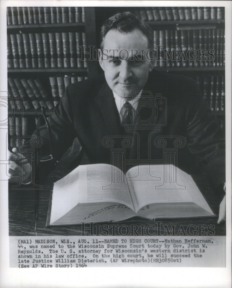 1964 Justice Nathan Heffernan of Wisconsin - Historic Images