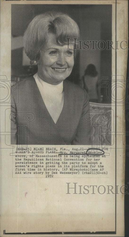 1972 Mrs Margaret Heckler,women&#39;s rights - Historic Images