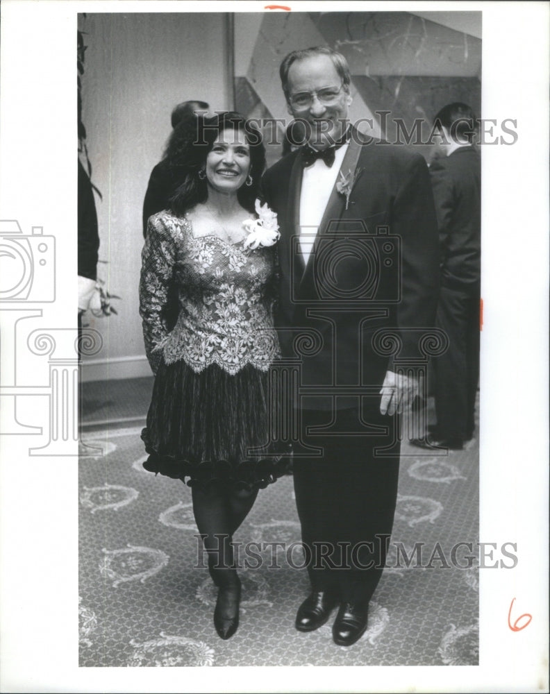 1993 Denis Healy and wife Sondra chair of the benefit. - Historic Images