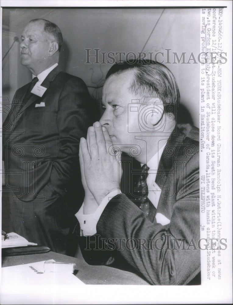1968 Studebaker Board Chairman Randolph H. Guthrie - Historic Images