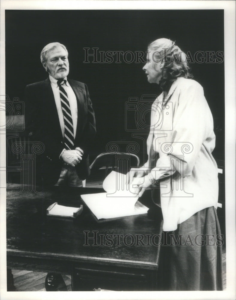 1987 Actor George Grizzard And Debra Mooney &quot;Another Antigone&quot; Play - Historic Images