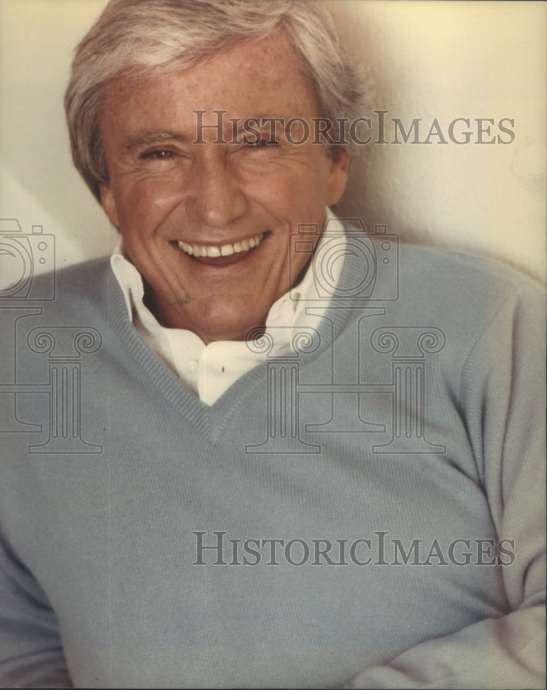 1983 Press Photo Television Host Entertainer Merv Griffin Laughing Portrait - Historic Images