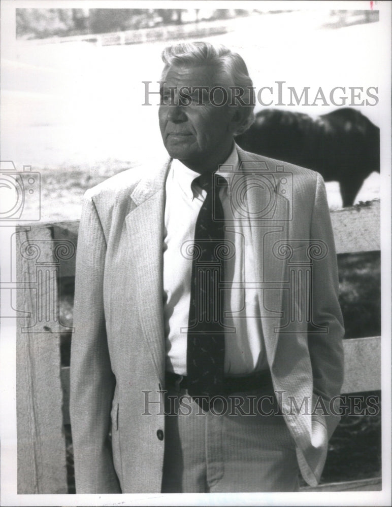 1990 Press Photo Matlock Series 100th Episode Promotional Picture Actor Griffith - Historic Images