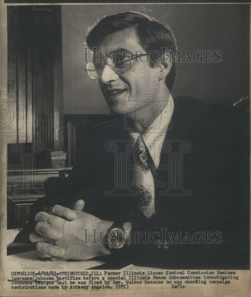 1973 Press Photo Lawrence Johnson, Liquor Central Commission- RSA91267 - Historic Images