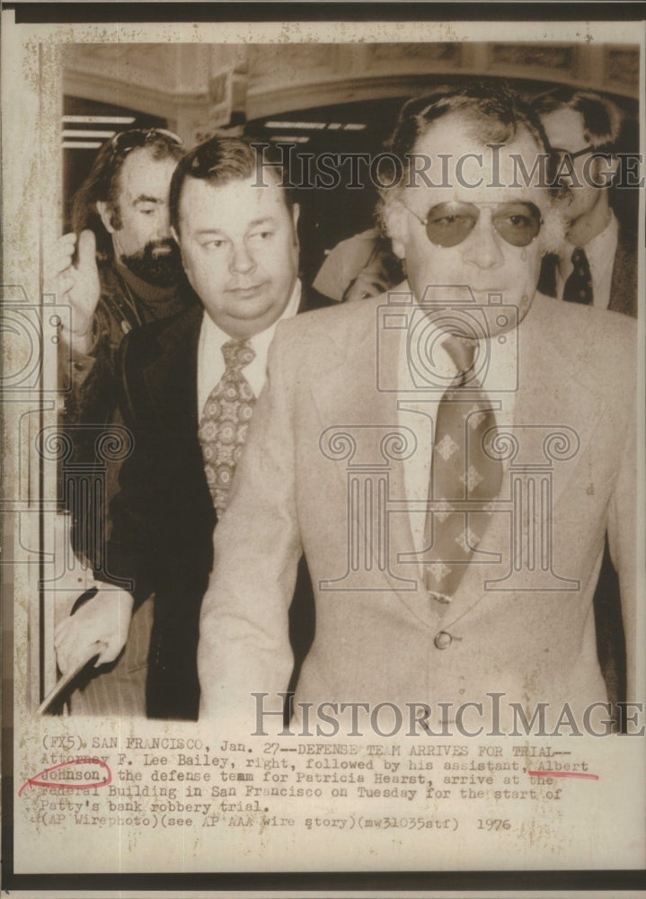 1976 Press Photo Patricia Hearst's Defense Attorney Albert Johnson- RSA91327 - Historic Images