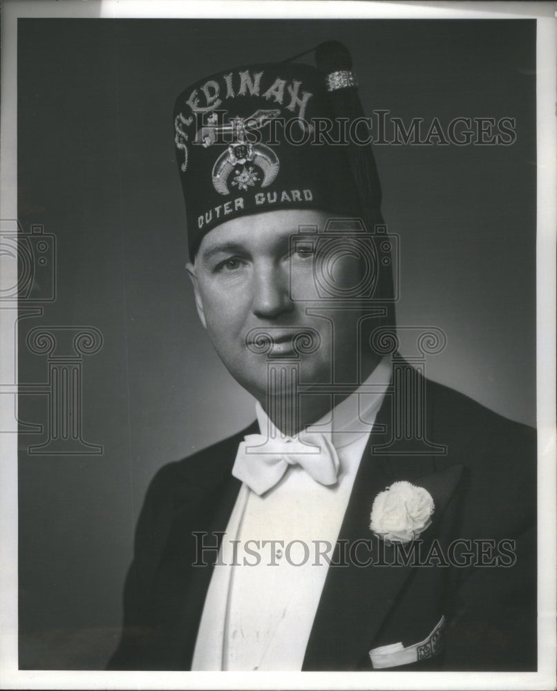 1955 Press Photo Hilding N. Johnson Medinah Temple- RSA91469 - Historic Images