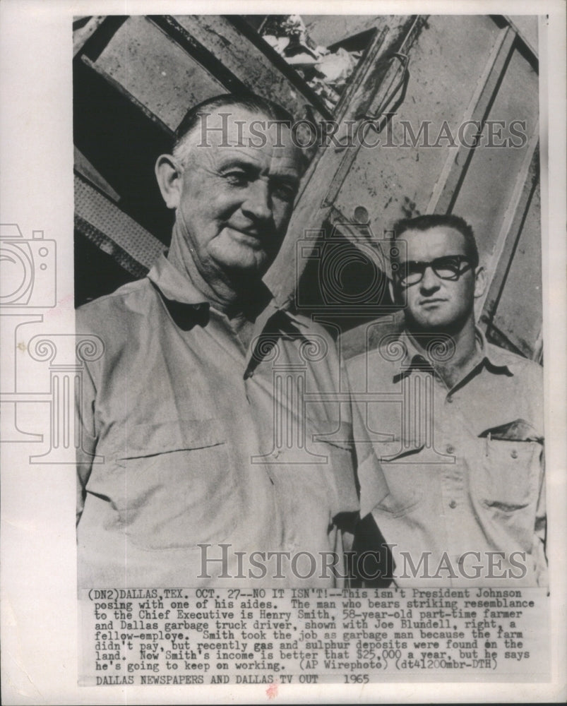 1965 Henry Smith Resembles President Johnson-Historic Images