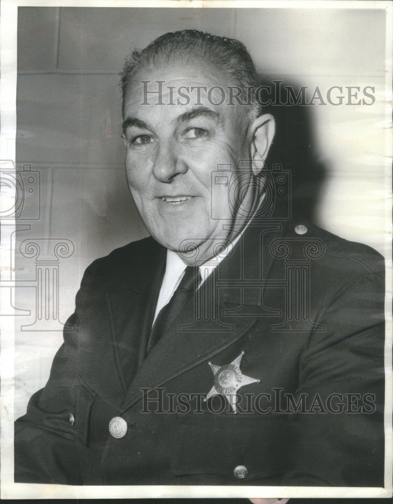 1964 Press Photo Daniel F. Healy New Police Chief Of Stone Park Illinois - Historic Images