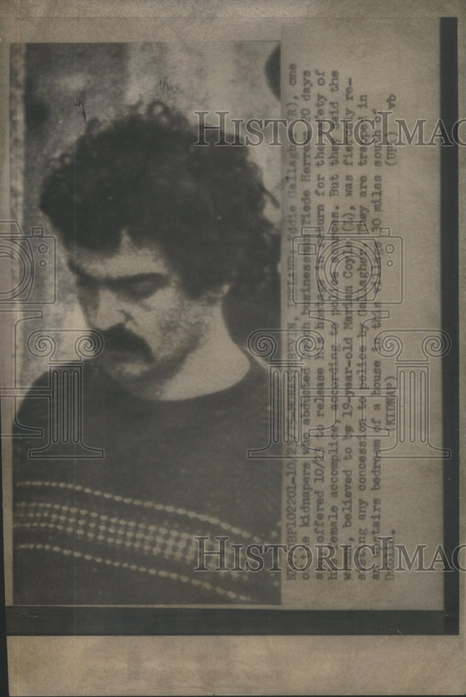 1975 Press Photo Eddie Gallagher was one of the kidnappers of Tiede Herrema - Historic Images