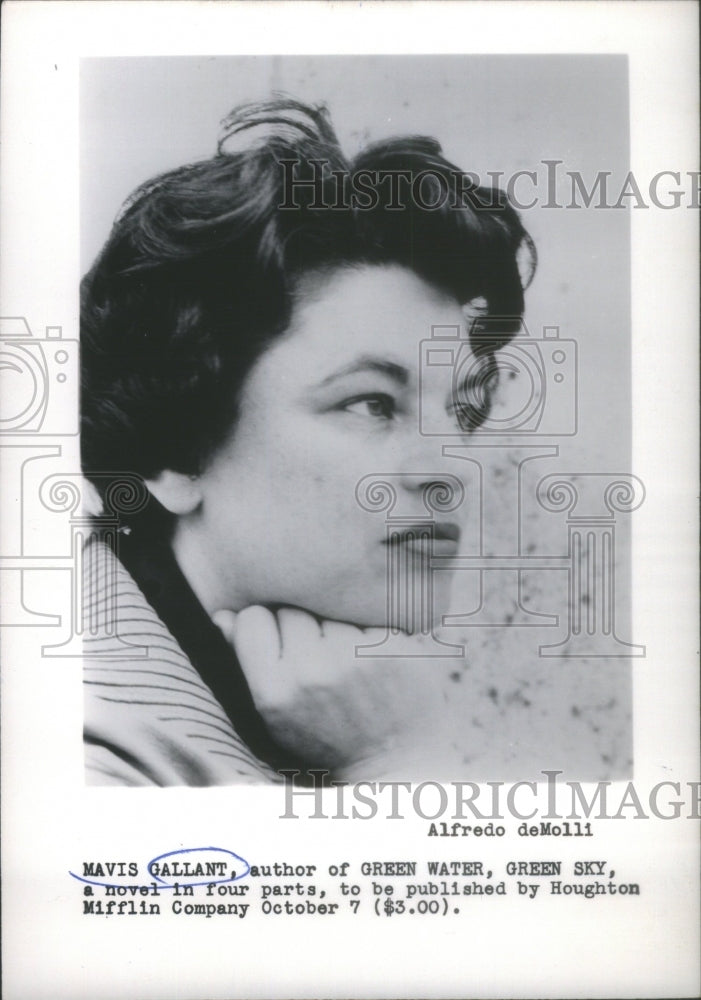 1960 Green Water Green Sky Author Gallant Profile Portrait - Historic Images